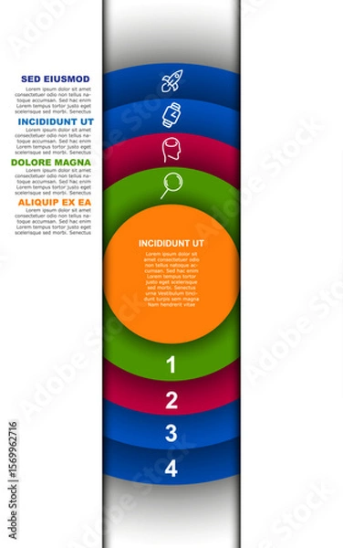 Obraz Layered Circular Infographic – Business Process Diagram