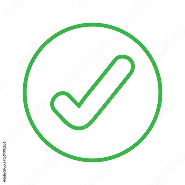 Fototapeta Ok vector icon. Check mark illustration sign . Yes symbol. Approve web icon. Approval logo.