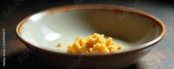 Obraz Empty Bowl, Single Crumb A Powerful Visual Metaphor for Hunger and Deprivation