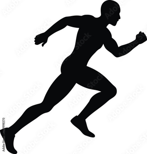 Fototapeta Silhouette of a Man Running