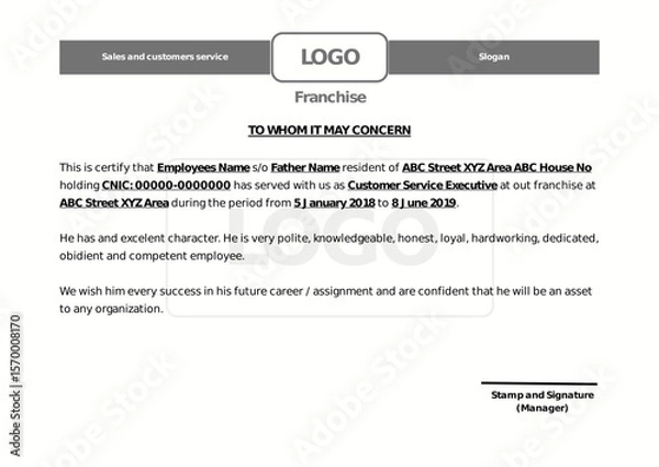 Obraz Professional Experience Certificate Template – Editable, Clean, and Modern Design