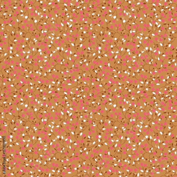 Fototapeta Vintage Floral Repeat Pattern for Textile Use