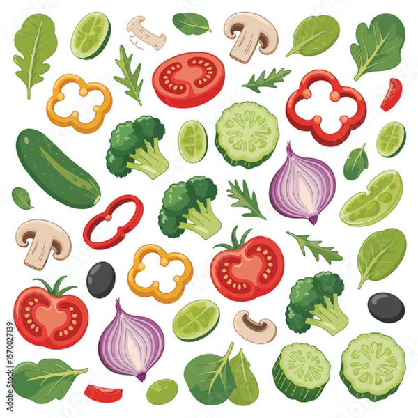 Obraz Colorful Fresh Vegetable Pattern