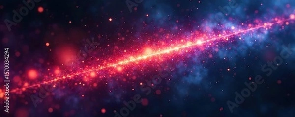 Fototapeta Vibrant Glowing Light Beams Streaking Across Dark Textured Background; Energetic, Sci-Fi Atmosphere Perfect for Fantasy, Technology, and Science Projects