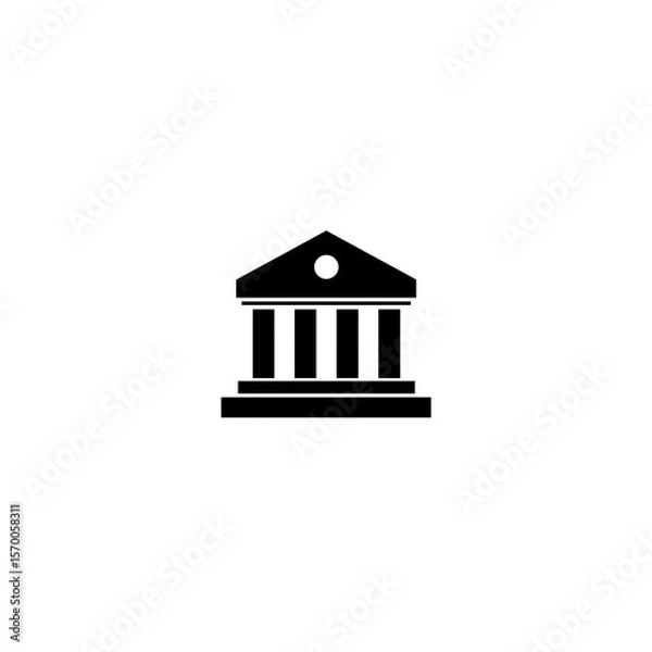 Fototapeta house bank  icon vector