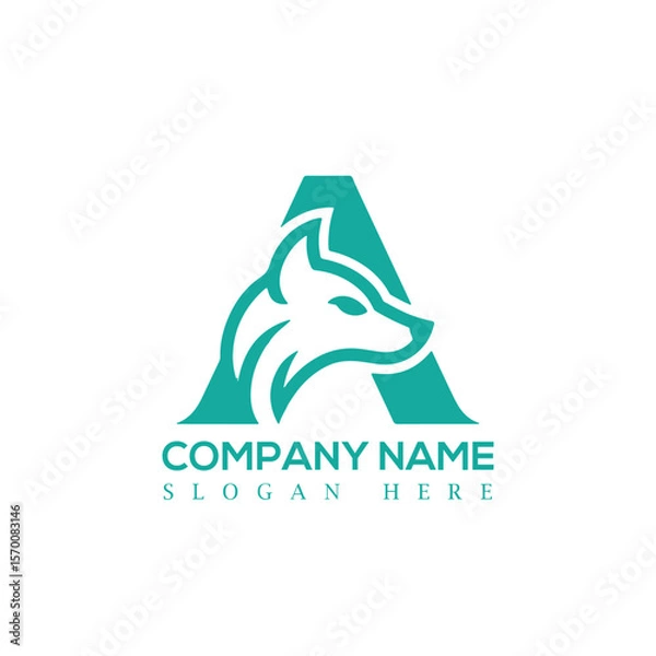 Obraz Letter A fox label design