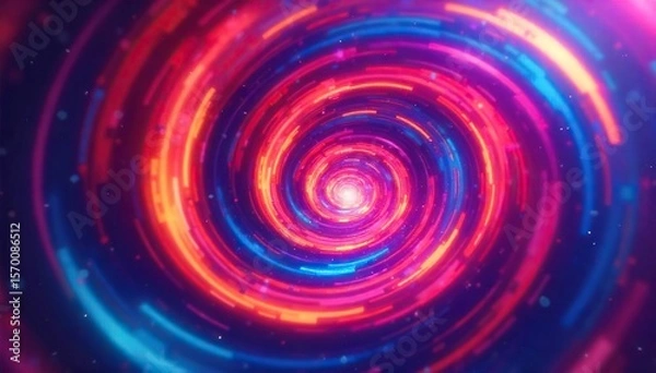 Fototapeta Hypnotic Rotating Circles Vibrant Gradient Swirl Background for Motion Graphics and Website Design