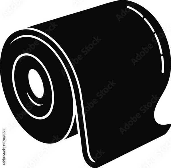 Obraz paper towel roll on white background.eps