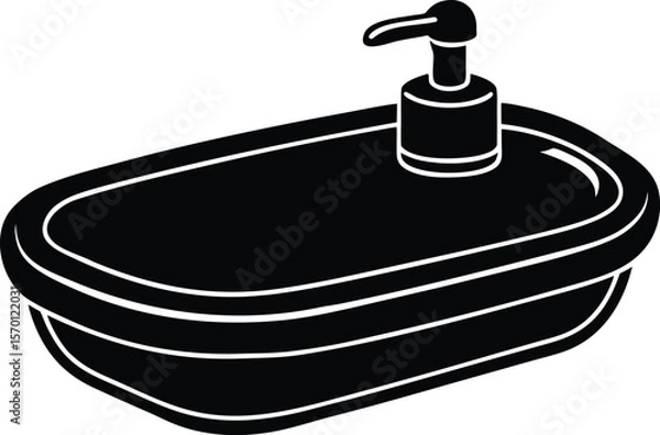 Obraz soap dish on white background.eps