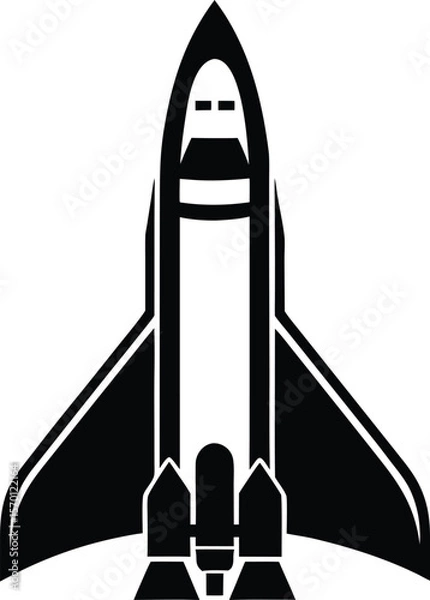 Obraz space shuttle on white background.eps