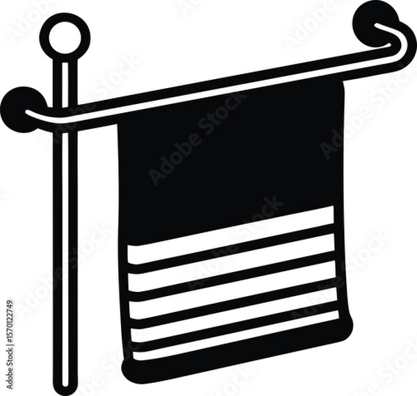 Obraz towel rack on white background.eps