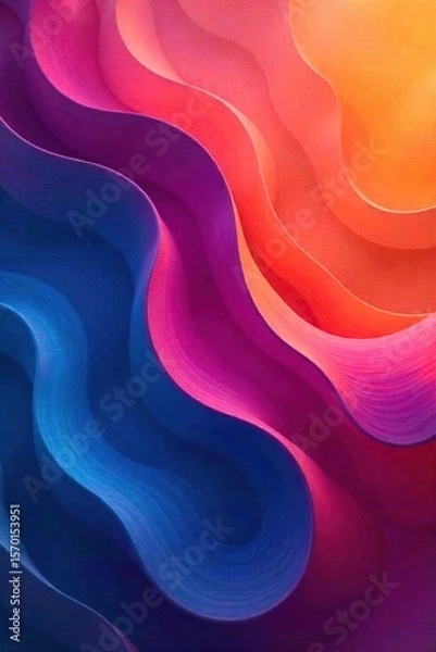 Fototapeta Vibrant Kinetic Energy Abstract Flowing Shapes Morph and Shift, Dynamic Motion Graphics Background