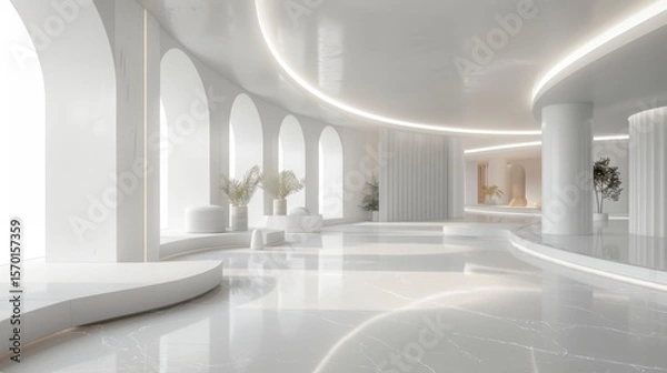Fototapeta modern elegant tech grid in white gradient