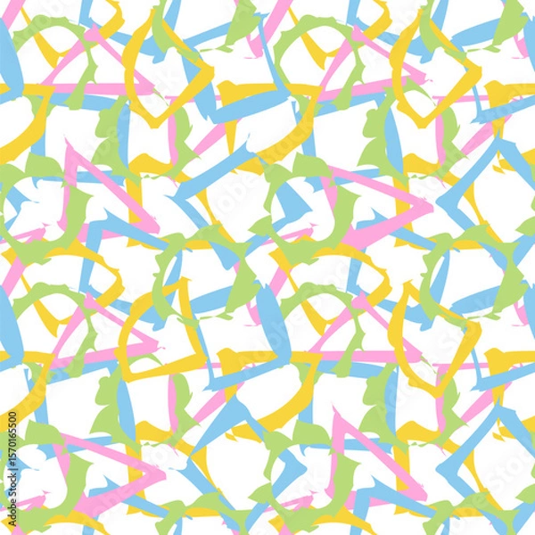 Fototapeta Abstract colorful ink splash seamless pattern