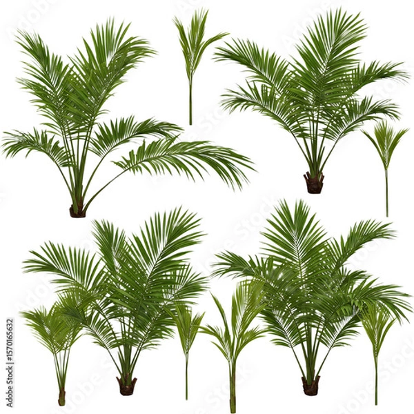 Fototapeta palm tree isolated on white