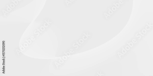 Fototapeta Abstract background with soft white and grey curves and gradients. Clean, modern, and minimalist design.