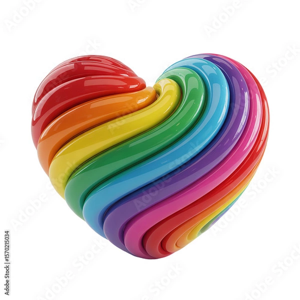 Obraz Rainbow Heart Shape Abstract Design