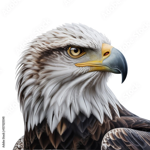 Obraz Close Up of an Eagle s Head and Feathers