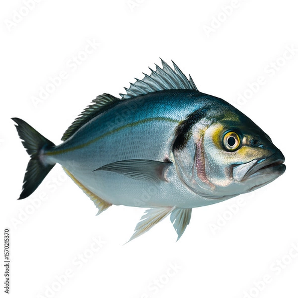 Obraz Freshwater Fish Isolated on White Background
