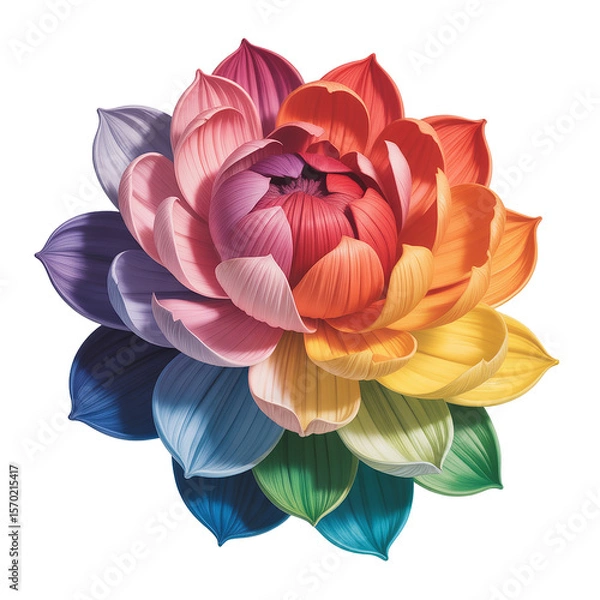 Obraz Rainbow Flower in Full Bloom