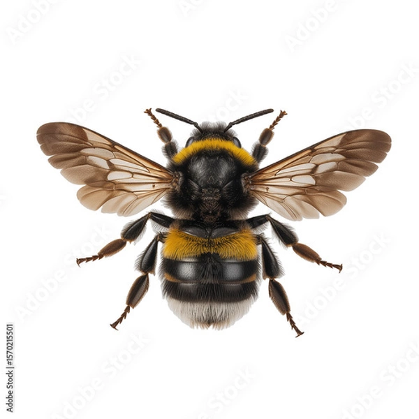 Obraz Close Up of a Bumblebee with Wings Spread