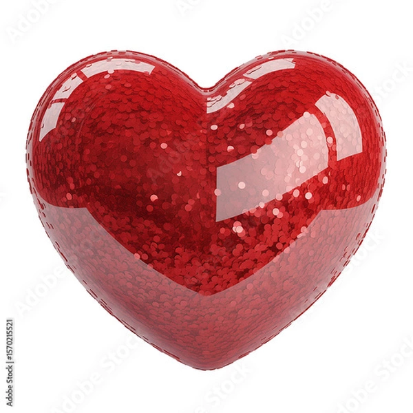 Obraz Shiny Red Heart with Glitter