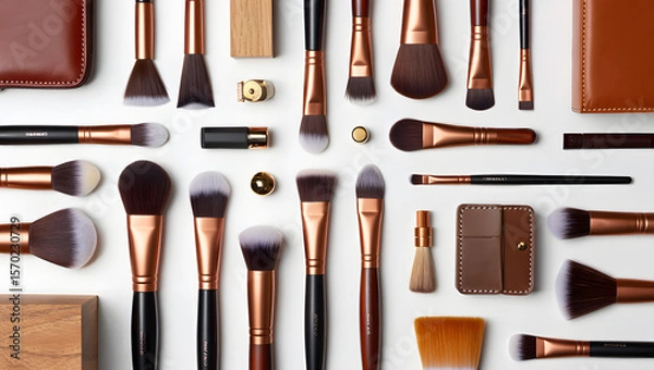 Fototapeta High Quality Professional Makeup Brush Set For Perfect Application