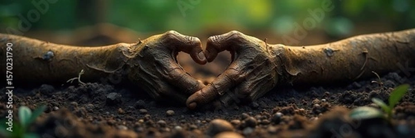 Fototapeta Intertwined Tree Roots A Powerful Symbol of Deep Connection and Enduring Bonds