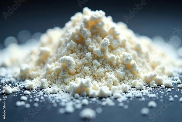 Fototapeta Close-up of Powdery Narcotic Substance Texture, Crystalline Structure, Addiction, Evidence, Pharmacology