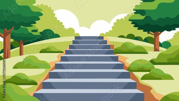 Obraz Steps to Success Climbing the Stairway to a Greener Future