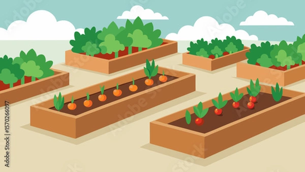 Obraz Elevated Garden Design Creating a Stunning Rooftop Vegetable and Herb Patch