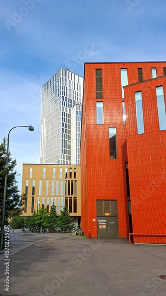 Fototapeta Striking modern architecture defining the Malmo skyline
