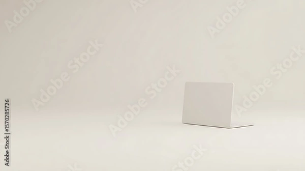 Fototapeta A simple white bookend against a plain backdrop.