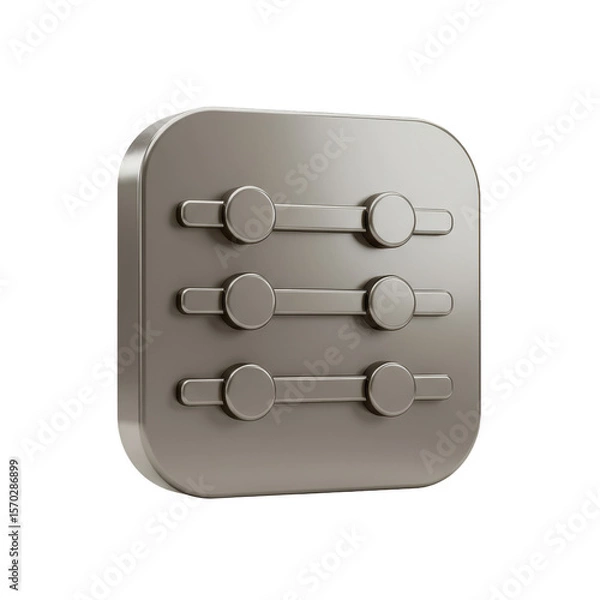 Obraz 3D Adjustment Setting Control Slider for Level and Equalizer Option