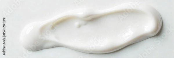 Fototapeta Close-up Texture of Glossy White Viscous Substance; Ideal for Cream, Lotion, or Paint Backgrounds