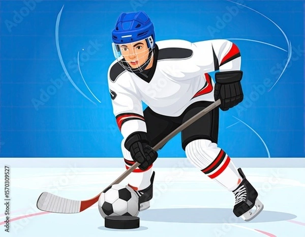 Fototapeta Hockey player on ice