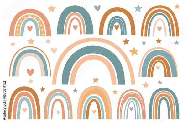 Fototapeta Boho cute Rainbow 