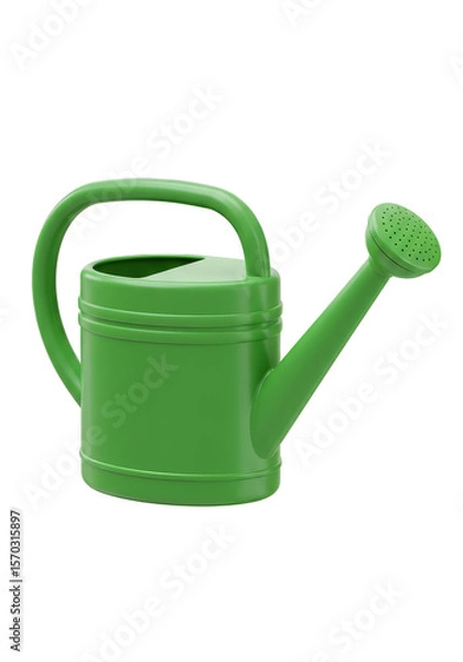 Fototapeta Green Watering Can Garden Tool for Plant Water in Transparent Background
