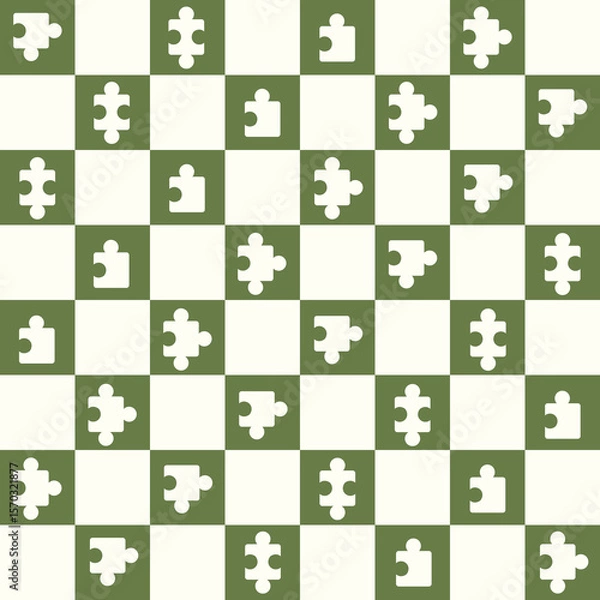 Obraz Puzzle Piece Vector Seamless Pattern
