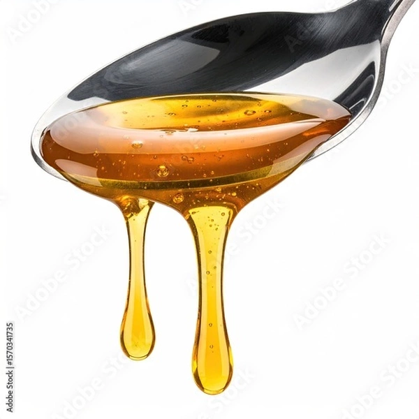 Fototapeta Honey dripping from a spoon