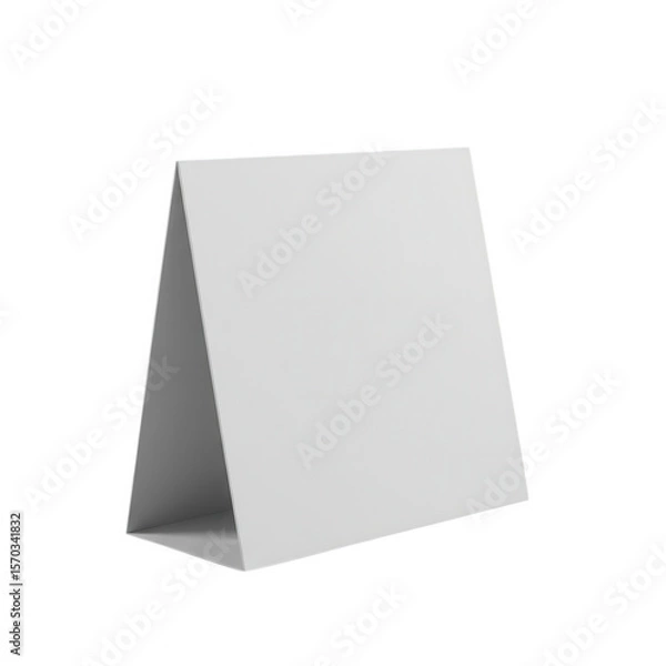Fototapeta Blank table tent mockup isolated on transparent background. for promotions, advertising, and announcements.