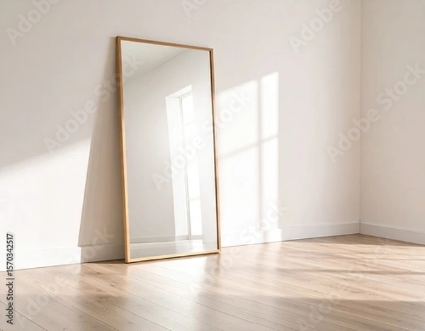 Fototapeta Empty room with a mirror