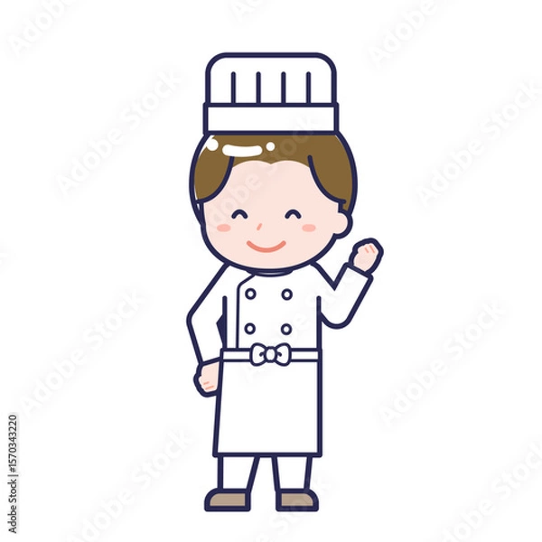 Obraz シェフ／ななめ／男性 04