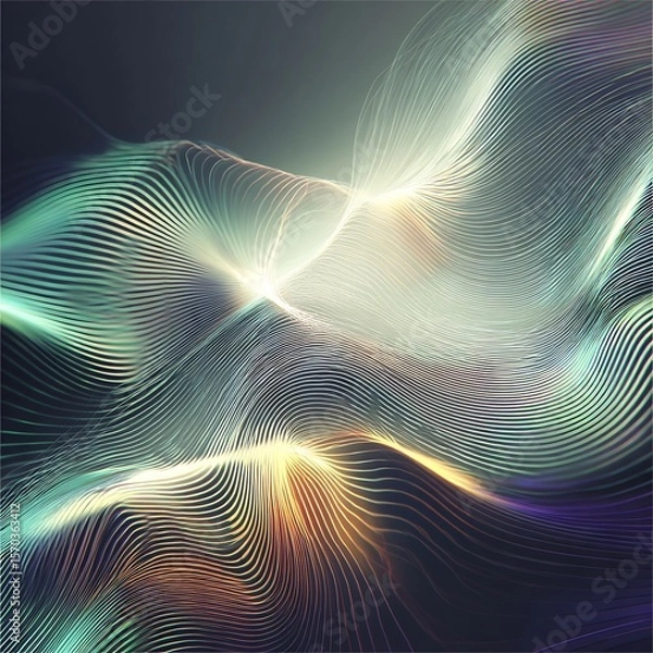Fototapeta Abstract flowing lines futuristic background