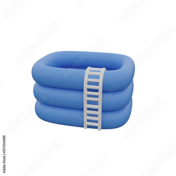 Obraz 3d balloon pool illustration