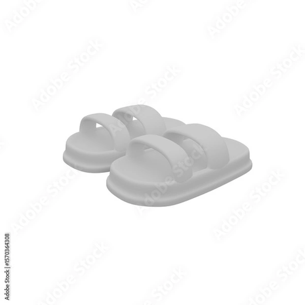 Obraz 3d white slipper
