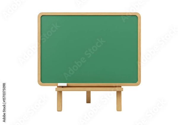 Fototapeta Isolated Green Chalkboard Education on Transparent Background 3d Illustration