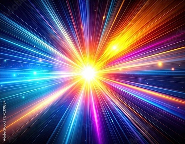 Obraz Exploding vibrant light rays