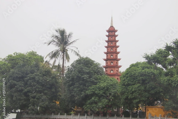 Fototapeta ベトナムハノイのチャンクオック寺