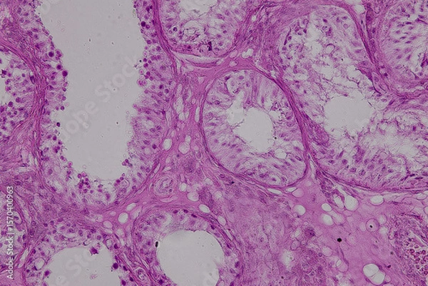 Obraz Pathology and Histology Tissue of Mammals under microscope.